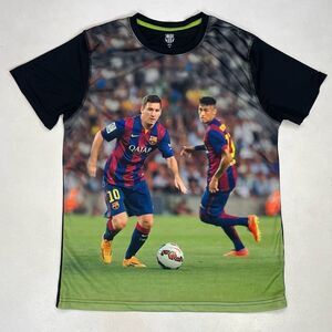 FCB FC Barcelona Messi & Neymar Graphic T-shirt Men Large Short Sleeve